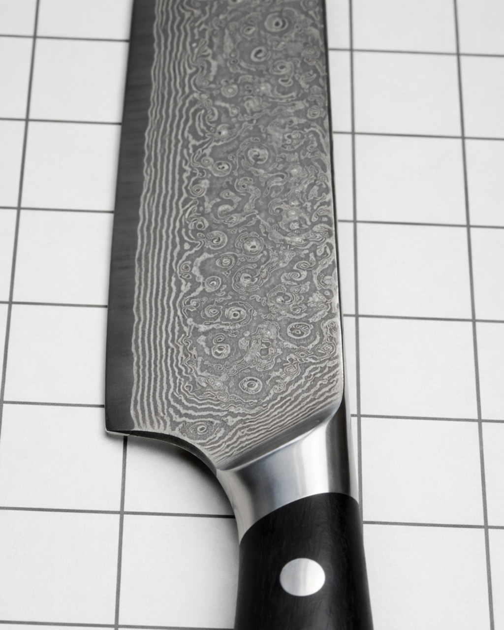 Damasko plieno peilis - G10 rankena
