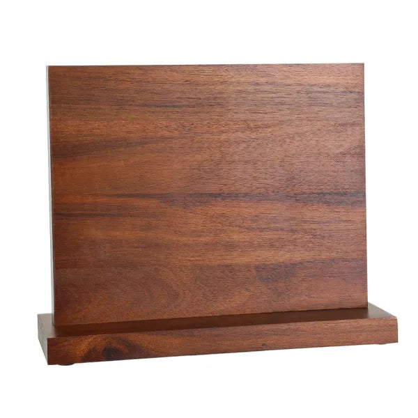 Natūralaus akacijos medžio dvipusis magnetinis peilių stovas be peilių – elegantiškas virtuvės aksesuaras saugiam įrankių laikymui